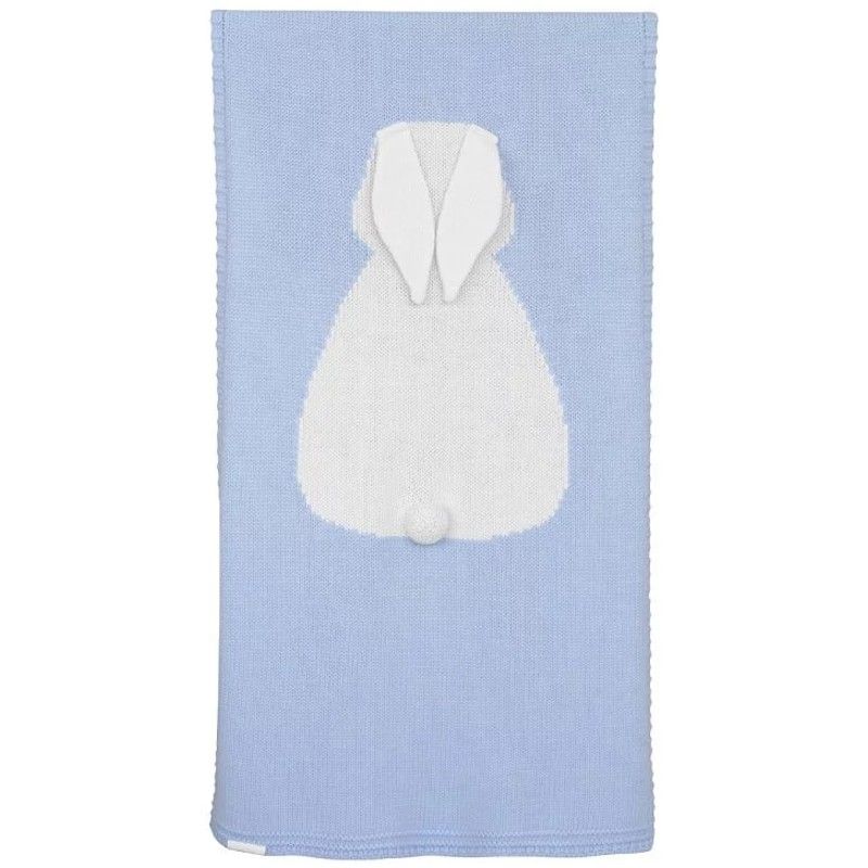 Apero Bunny Blanket - Blue - Cotton - 60x120cm