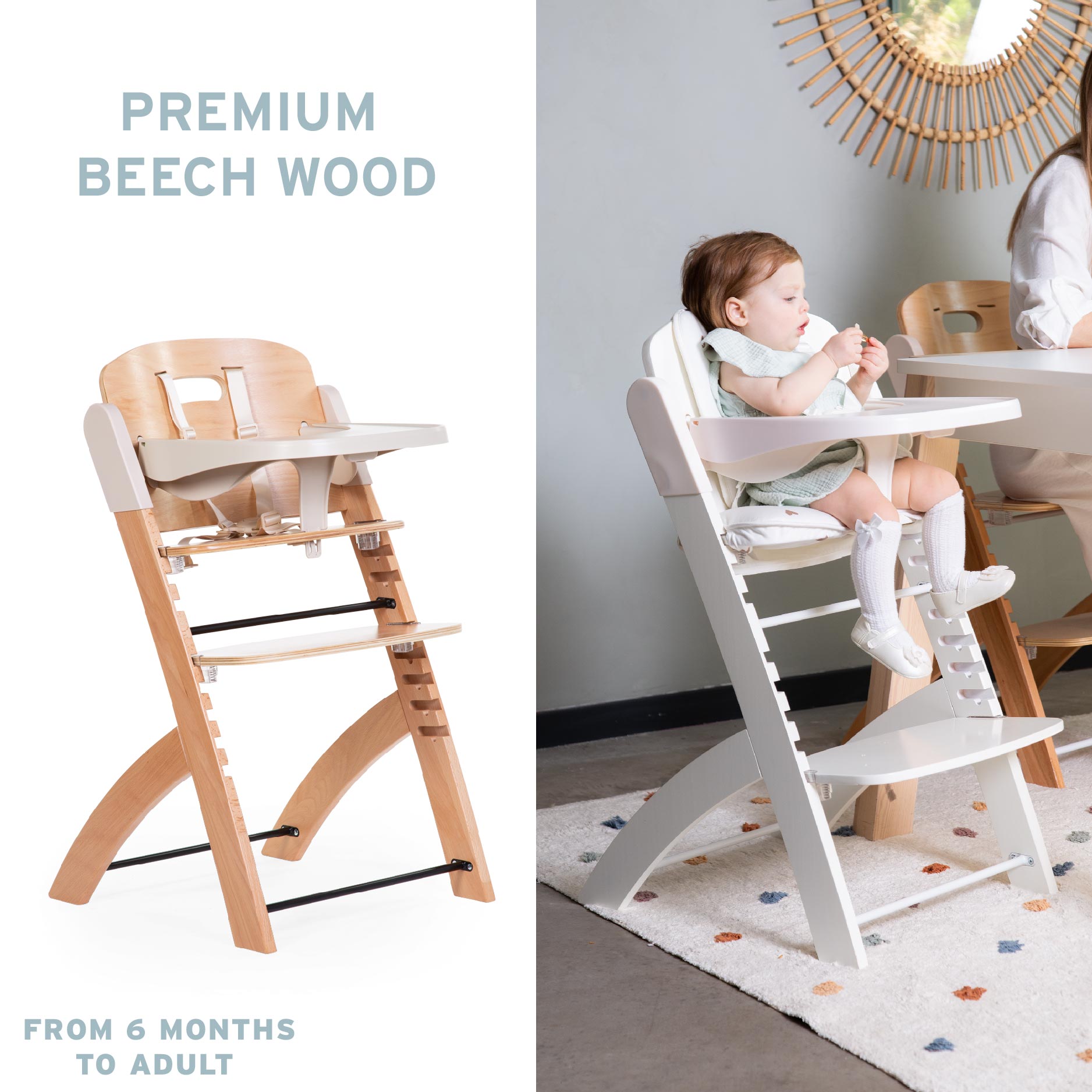 Childhome Evosit High Chair + Feeding Tray