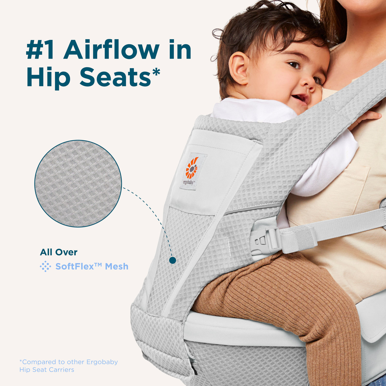 Ergobaby Alta Hip Seat Baby Carrier - SoftFlex™ Mesh