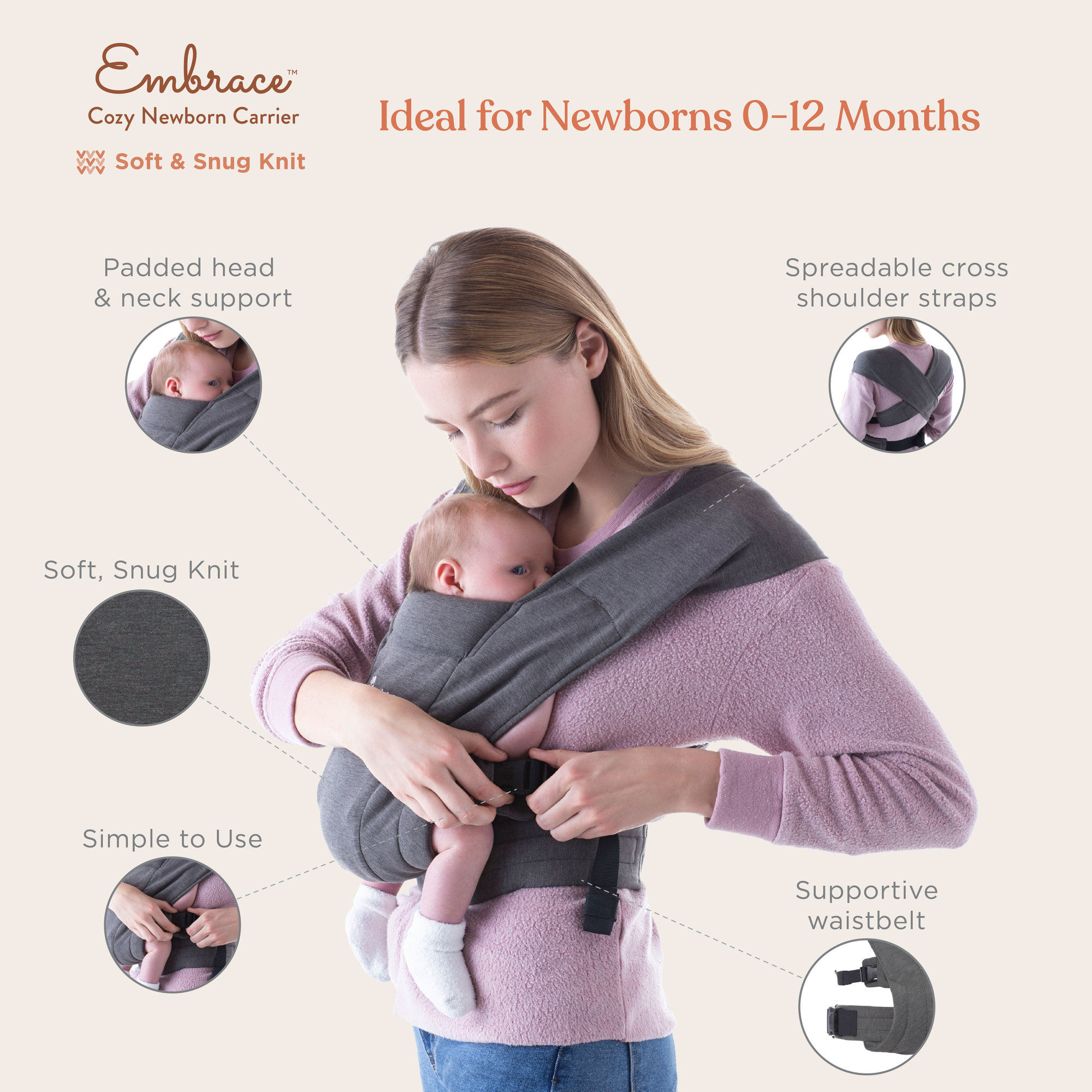 Ergobaby Embrace Cozy Newborn Carrier