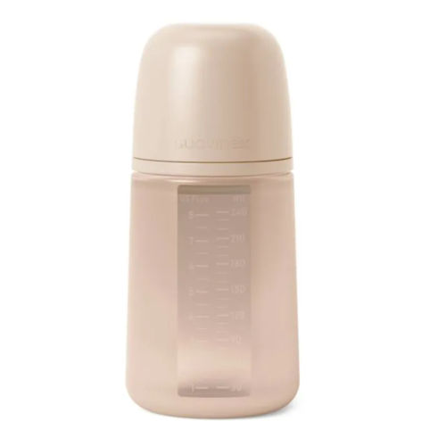 Suavinex Color Essence Silicone Bottle 240ml with Physiological Silicone Teat - Medium Flow 3m+ - Nude