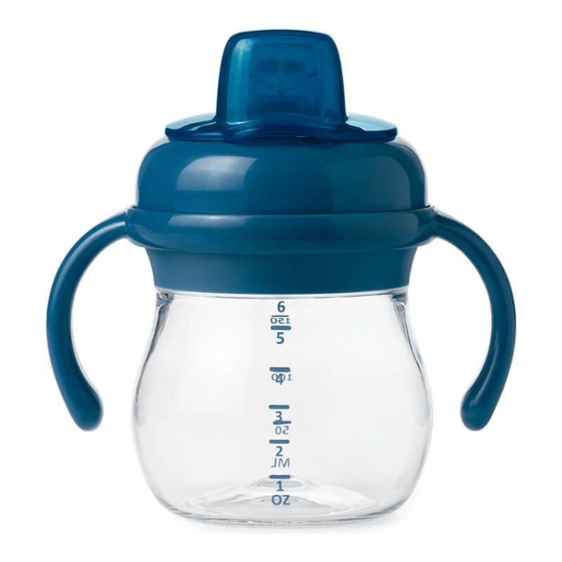 OXO Tot Transitions Soft Spout Sippy Cup with Removable Handles 6 oz - Navy