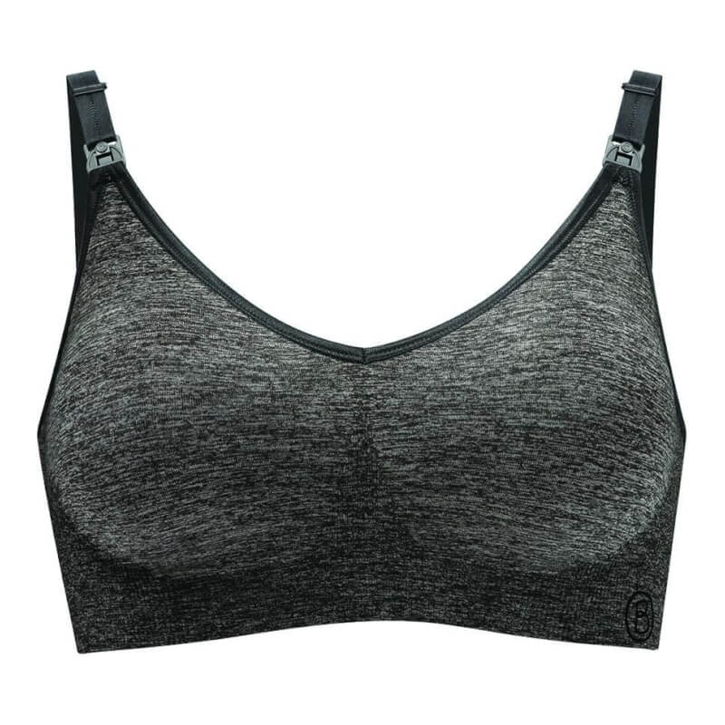 Bravado Designs Body Silk Seamless Yoga Nursing Bra - Charcoal Heather - XL