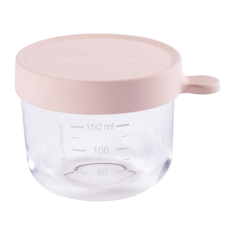 Beaba Glass & Silicone Container 150ml - Pink