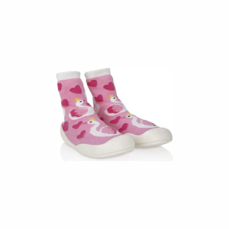 Nuby Snekz Sock & Shoe Small - Pink Flamingo
