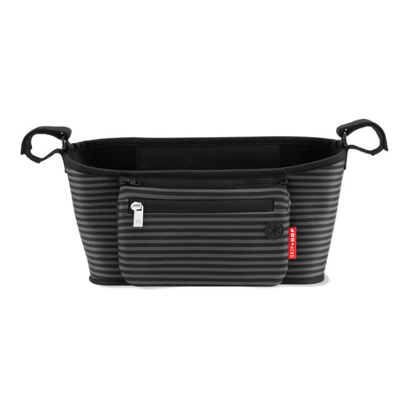 Skip Hop Grab & Go Stroller Organizer - Black & Grey Stripe