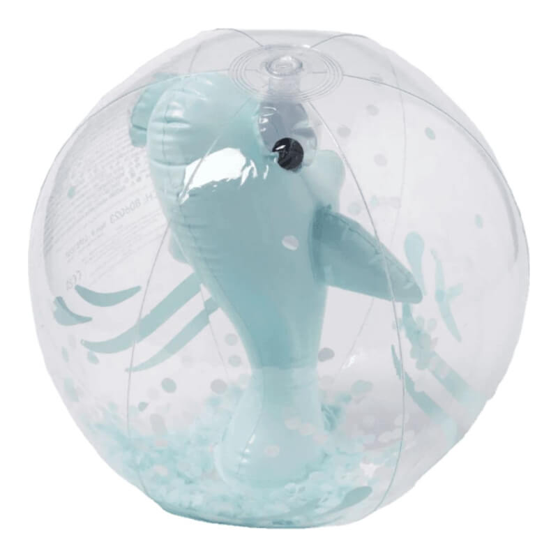 SUNNYLiFE 3D Inflatable Beach Ball - Shark Tribe Khaki