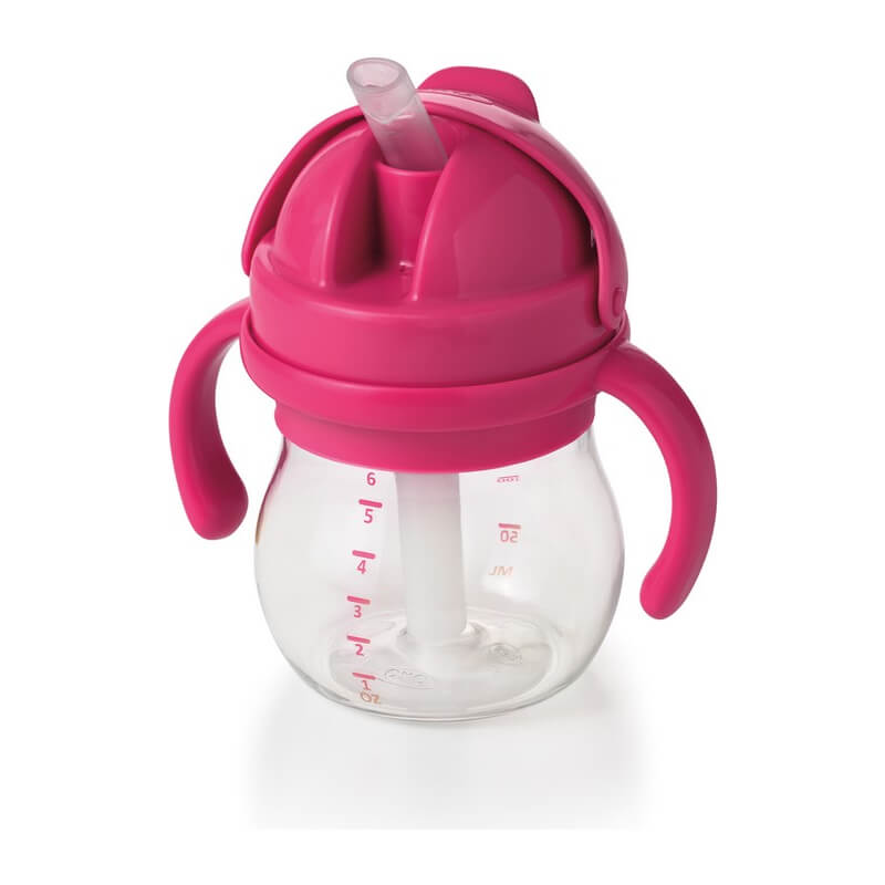 OXO Tot Transitions Straw Cup with Handles 6 oz - Pink