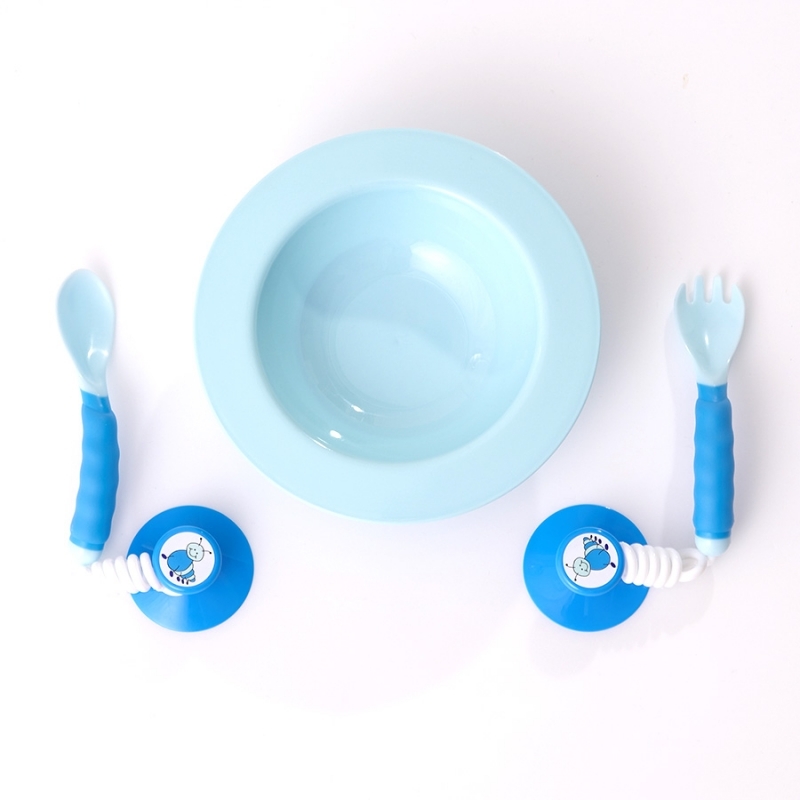 Ezee-Reach Stay-Put Cutlery+Bowl - Blue Car