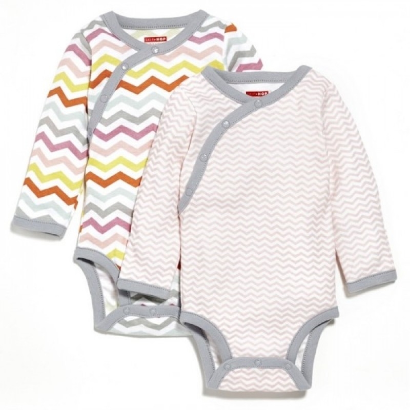 Skip Hop Side-Snap Long Sleeve Bodysuit 2-Pack - Girl