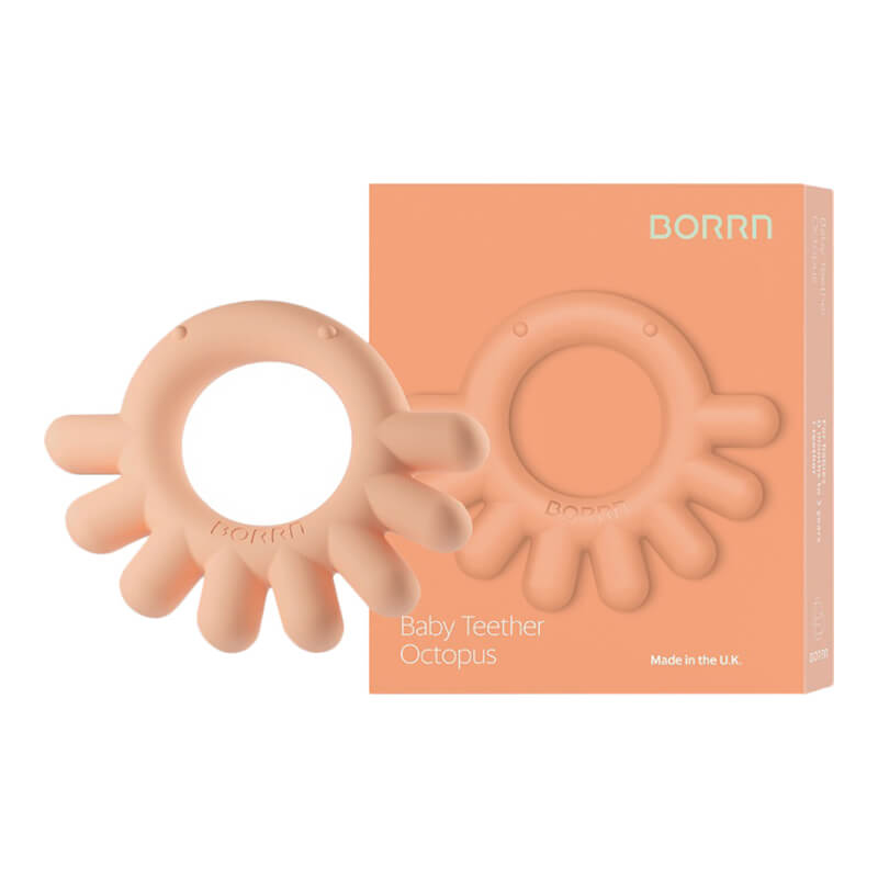 BORRN Animal Teether - Orange Octopus