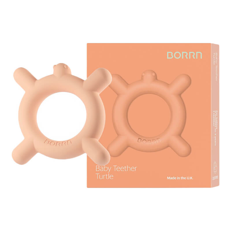 BORRN Animal Teether - Orange Turtle