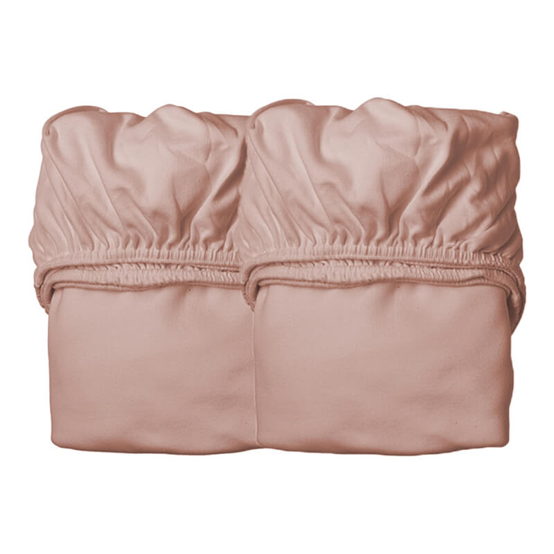 Leander Baby Bed Sheet 120x60cm - Organic, Wood Rose 2-Pack