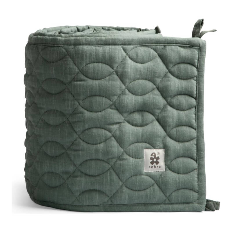 Sebra Interior Baby Bumper - Quilted, Midnight Green