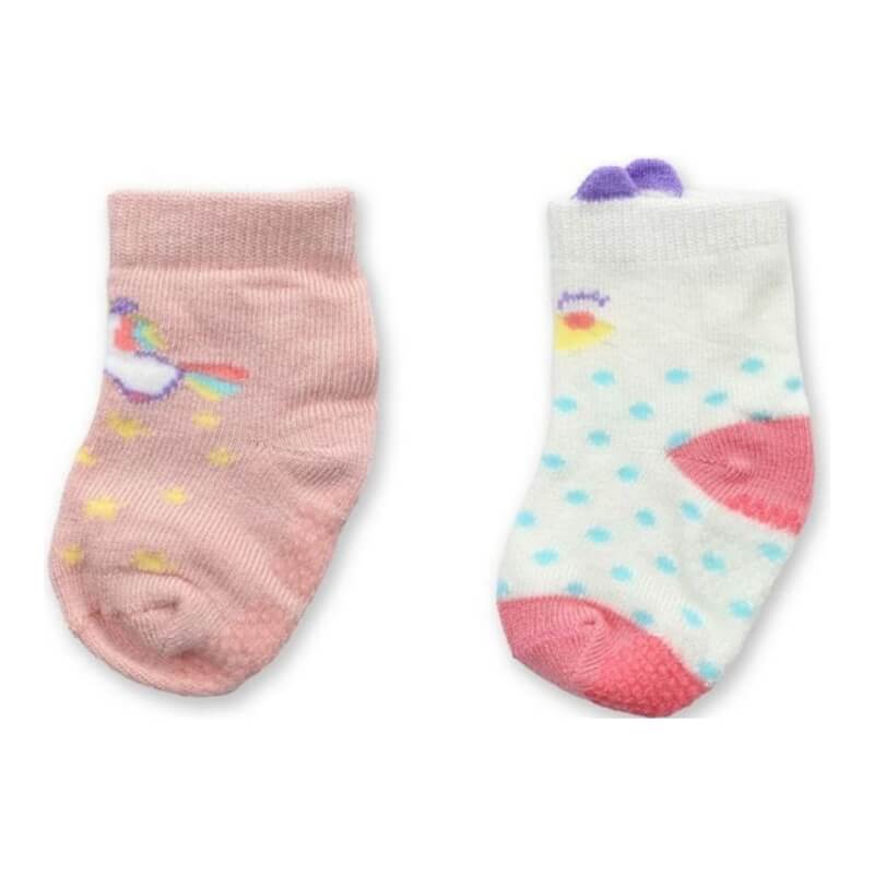 NotTooBig Bamboo Socks 2-Pack - Unicorn - 6-12m