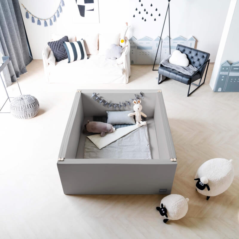 Alzipmat Basic Bumper Bed - Urban Grey - X-Large (156x140x60cm)