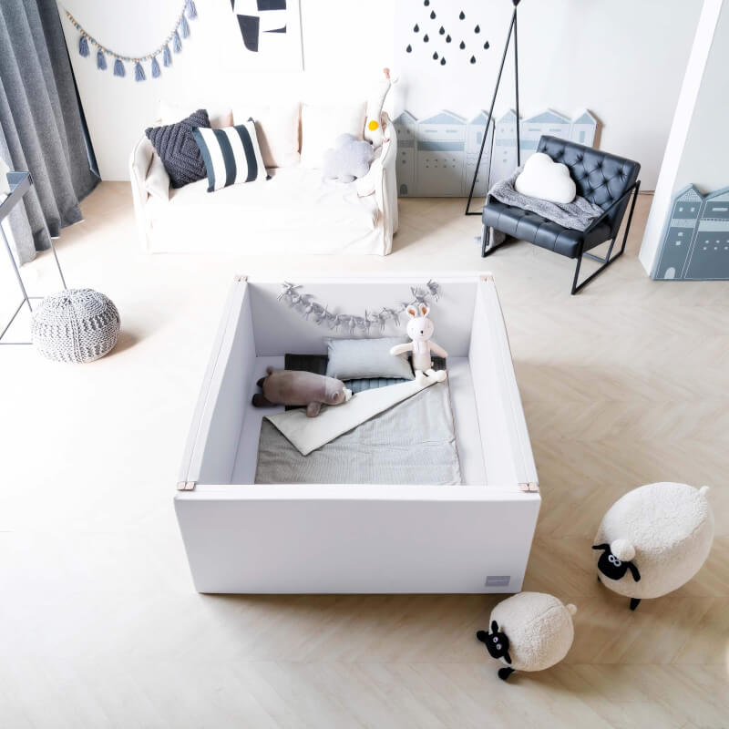 Alzipmat Basic Bumper Bed - Urban Milk - X-Large (156x140x60cm)