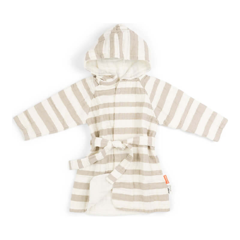 Done by Deer Bathrobe - Stripes - Sand - 3-4Y