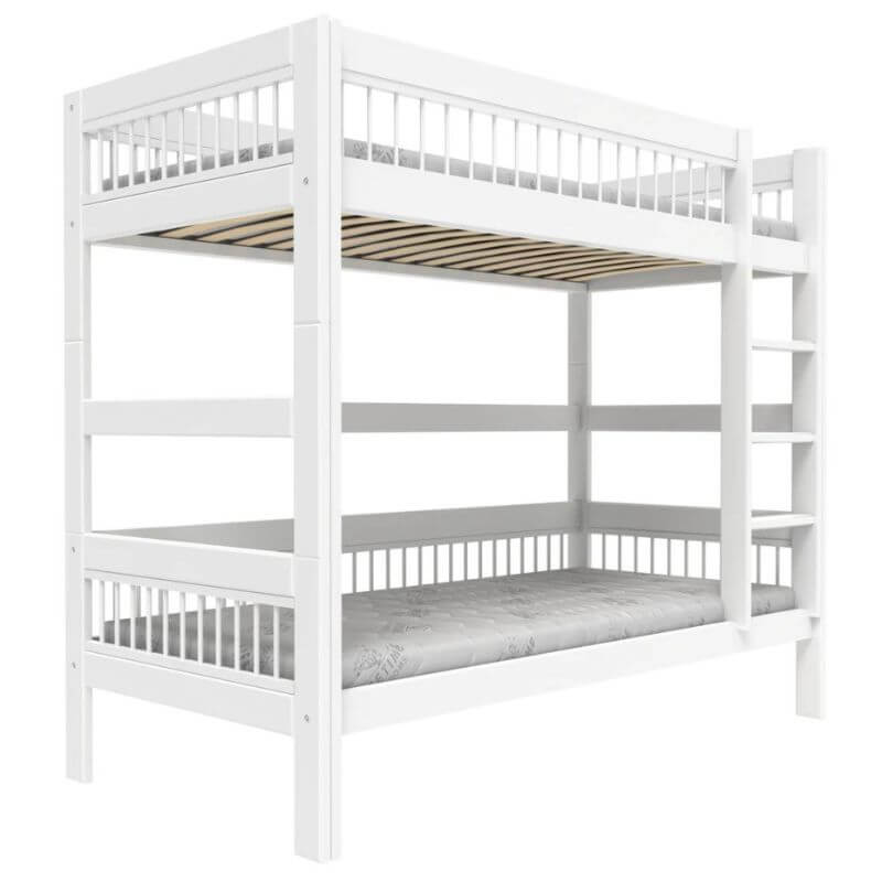 LIFETIME Kidsrooms Breeze Bunk Bed with Straight Ladder 90x200cm - White