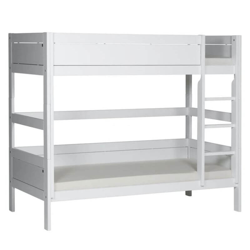 LIFETIME Kidsrooms Bunk Bed with Straight Ladder 90x200cm - White