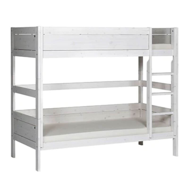 LIFETIME Kidsrooms Bunk Bed with Straight Ladder 90x200cm - Whitewash