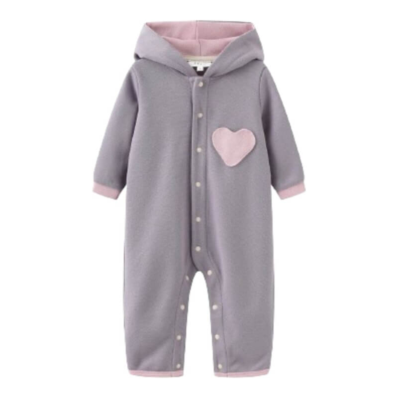 Mimi Mono Bunny Heart Hoodie Romper - 12-18 months