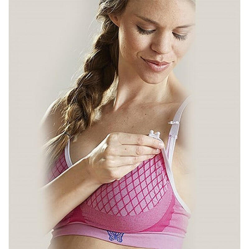 Cantaloop Harlequin Nursing Bra (Pink) - Small
