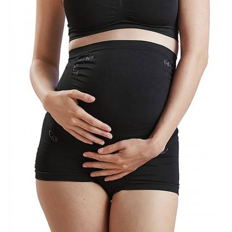 Cantaloop Pregnancy Support Belt (Black with Purple) - Large