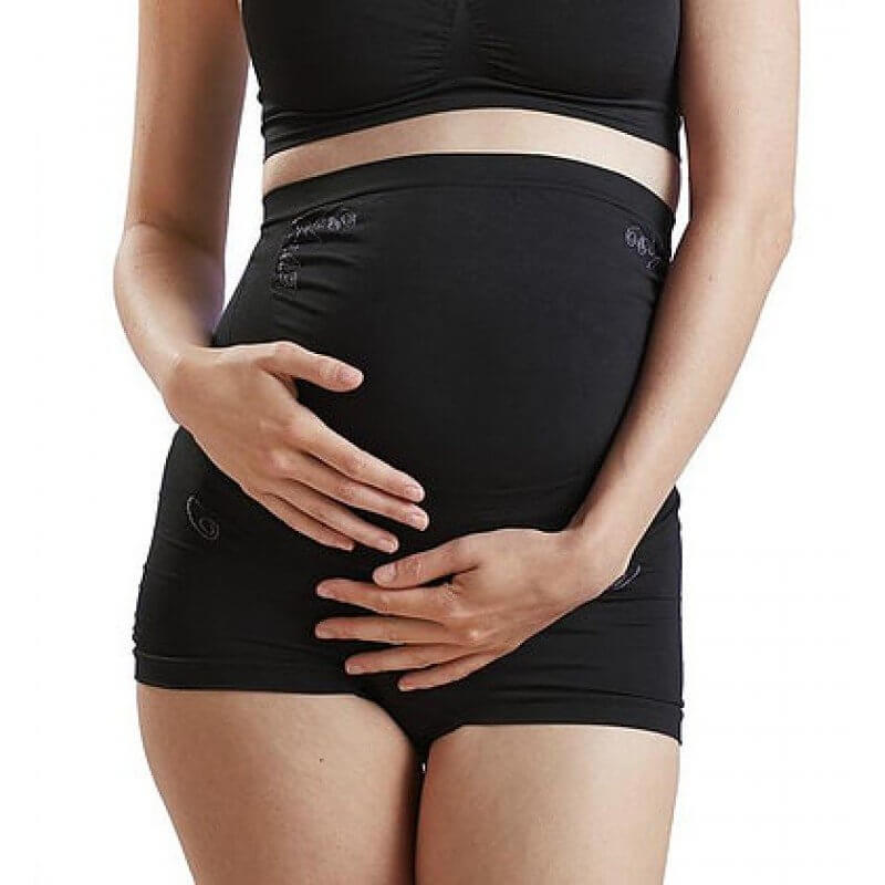 Cantaloop Pregnancy Support Belt (Black with Purple) - Medium
