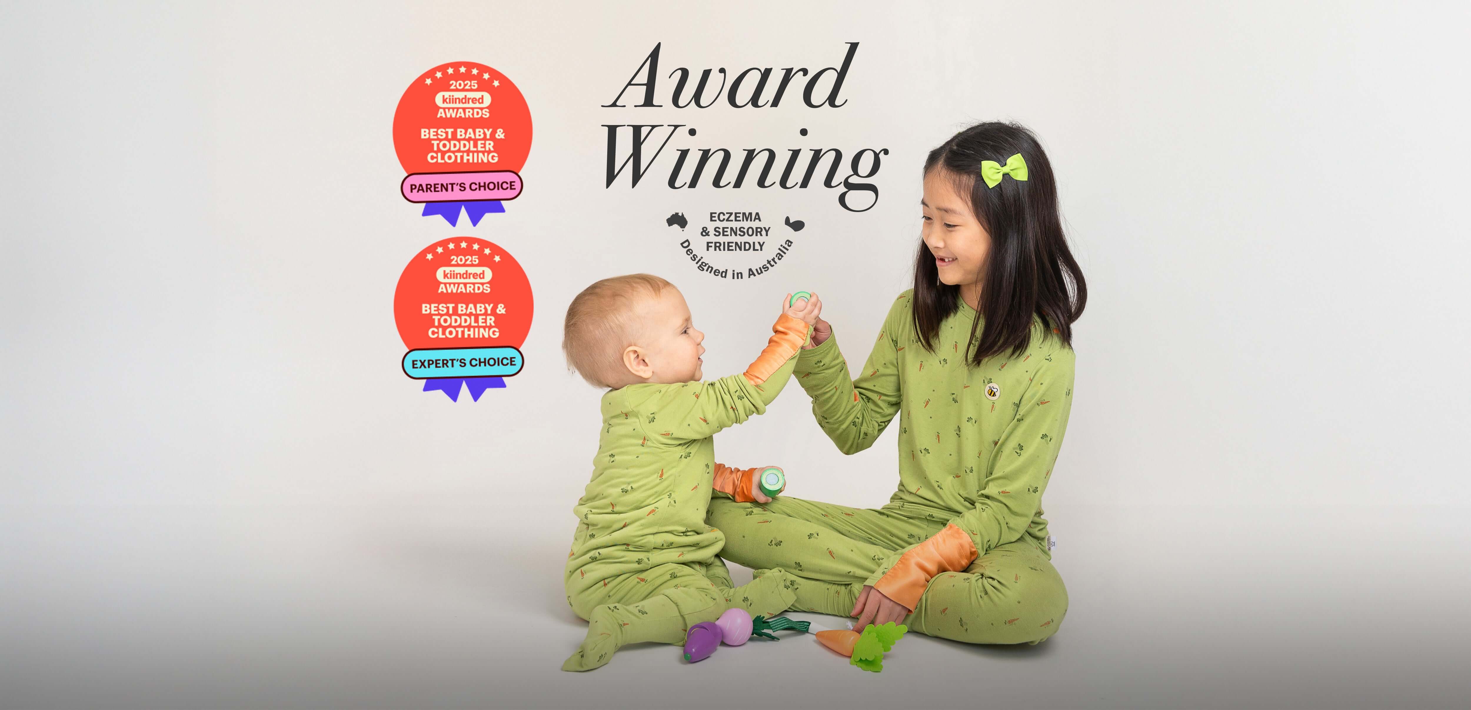 Honey & Stitch Comfort Organic Bamboo Onesies - Veges