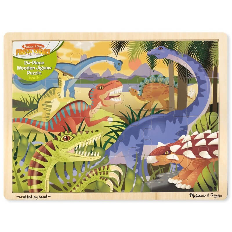 Melissa & Doug Dinosaur Wooden Jigsaw Puzzle - 24 Pieces