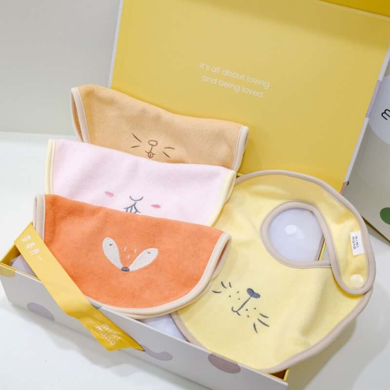 Mimi Mono Drooly Animals Baby Gift Set