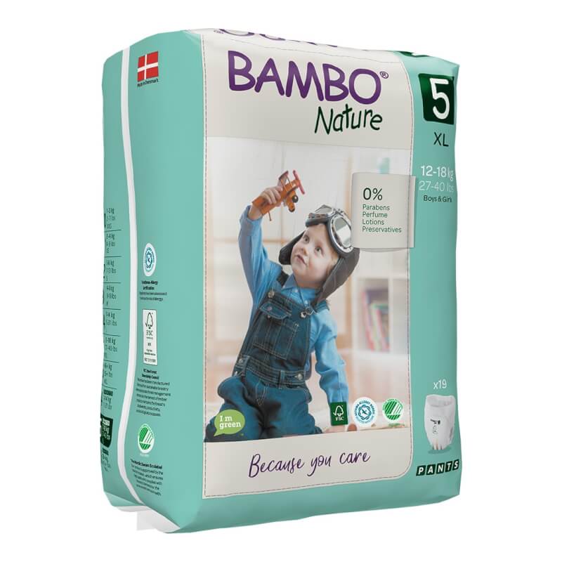 Bambo Nature Eco Training Pants - Size 5 (12-18 kgs) XL 19s