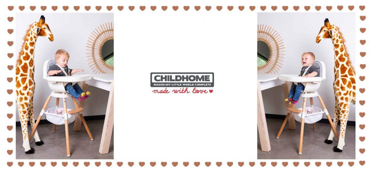 Childhome Evolu  ONE.80° 兒童旋轉高腳餐椅 / 成長椅 (連腳欄及安全帶)