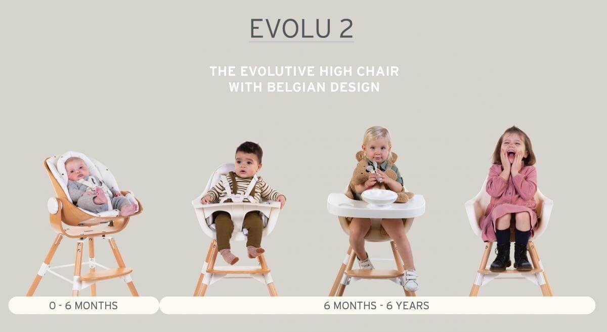 Childhome Evolu Seat Cushion - Neoprene, Light Grey
