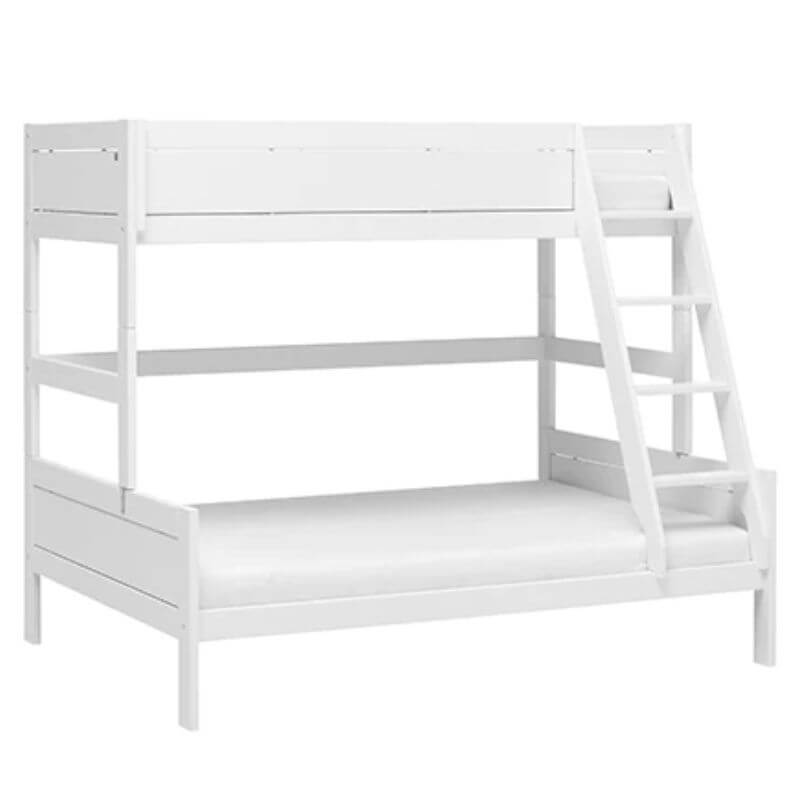 LIFETIME Kidsrooms Family Bunk Bed with Ladder 140x200cm & 90x200cm - White