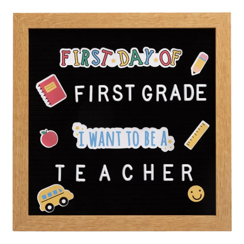 Pearhead First Day of School Letterboard Set with Stickers