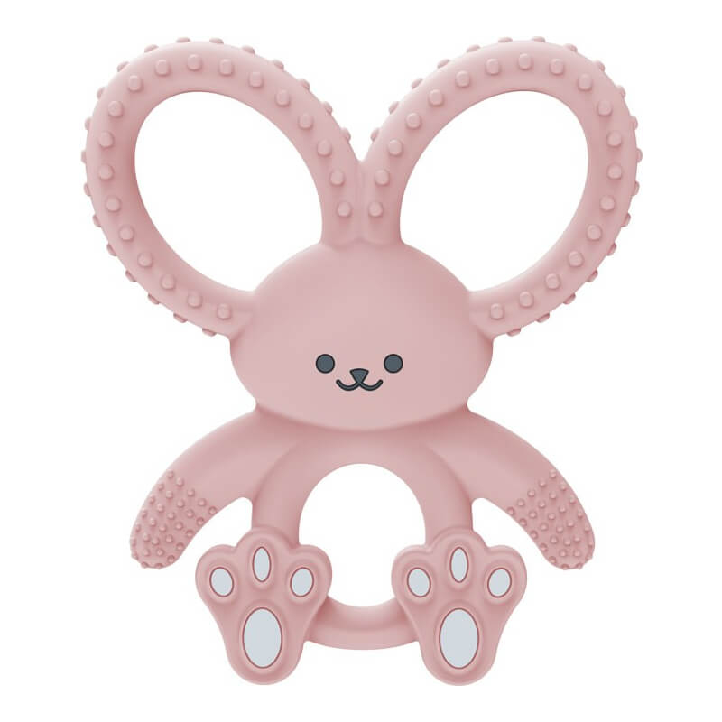 Dr Brown's Flexees Soft Silicone Teether - Bunny - Pink