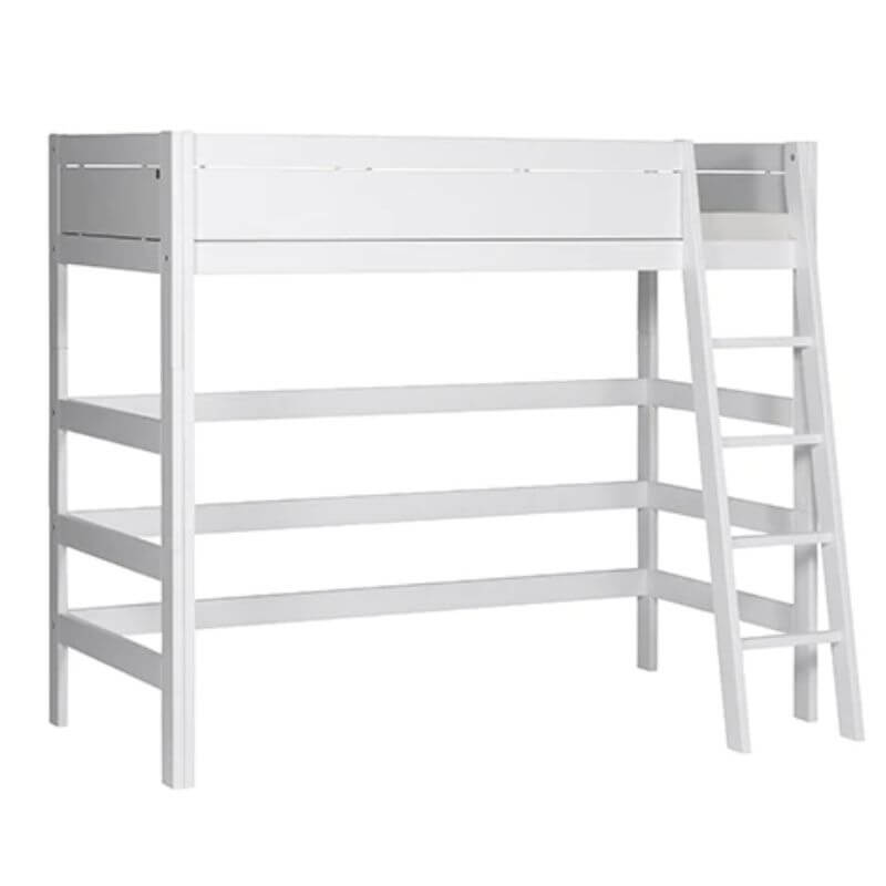 LIFETIME Kidsrooms High Bed with Slanted Ladder 90x200cm - White