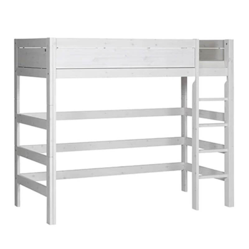 LIFETIME Kidsrooms High Bed with Straight Ladder 90x200cm - Whitewash