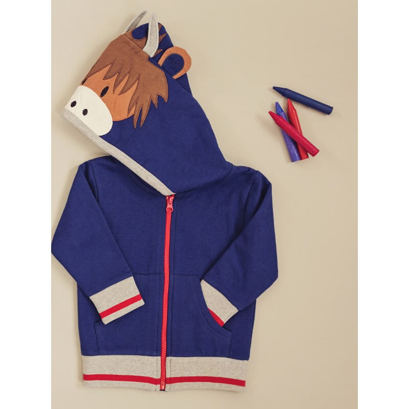 Blade & Rose Highland Cow Hoodie - 06-12 Months
