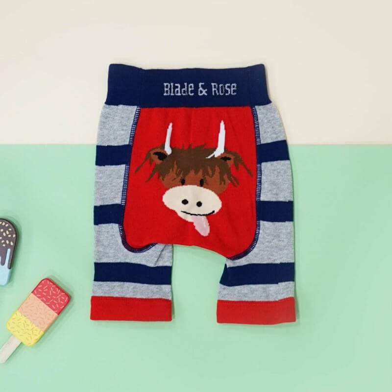 Blade & Rose Highland Cow Shorts - 00-06 Months