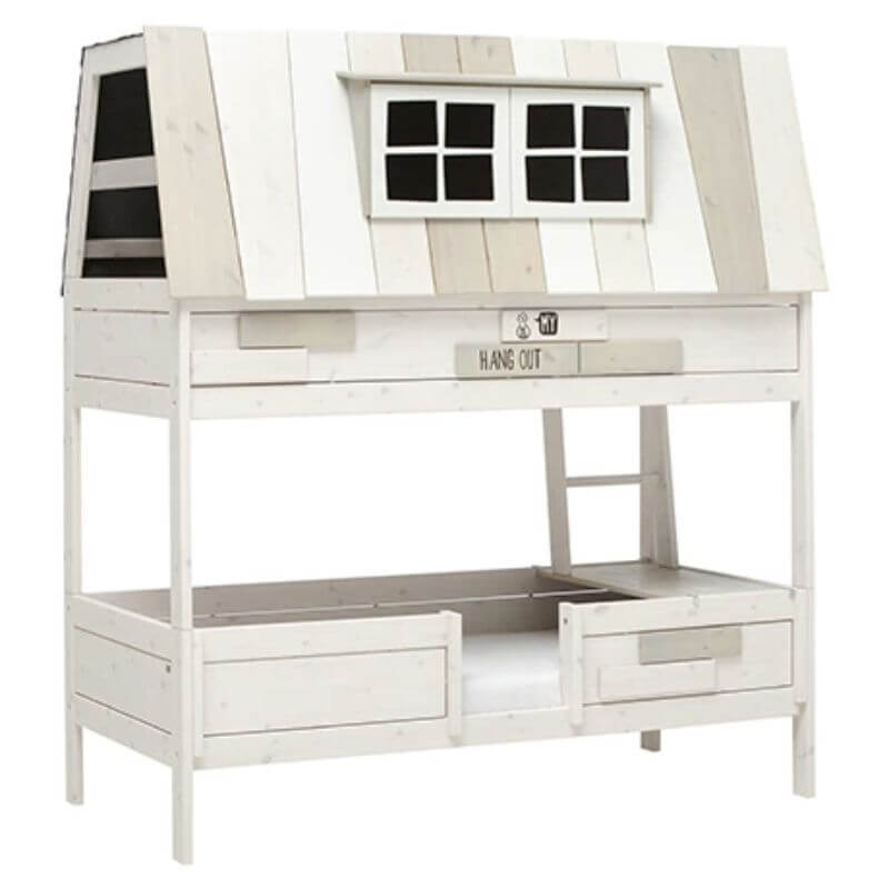 LIFETIME Kidsrooms House Bed - My Hangout 90x200cm - Whitewash