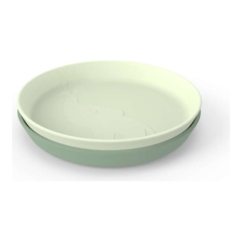 Done by Deer Kiddish Plate 2-pack - Elphee - Green