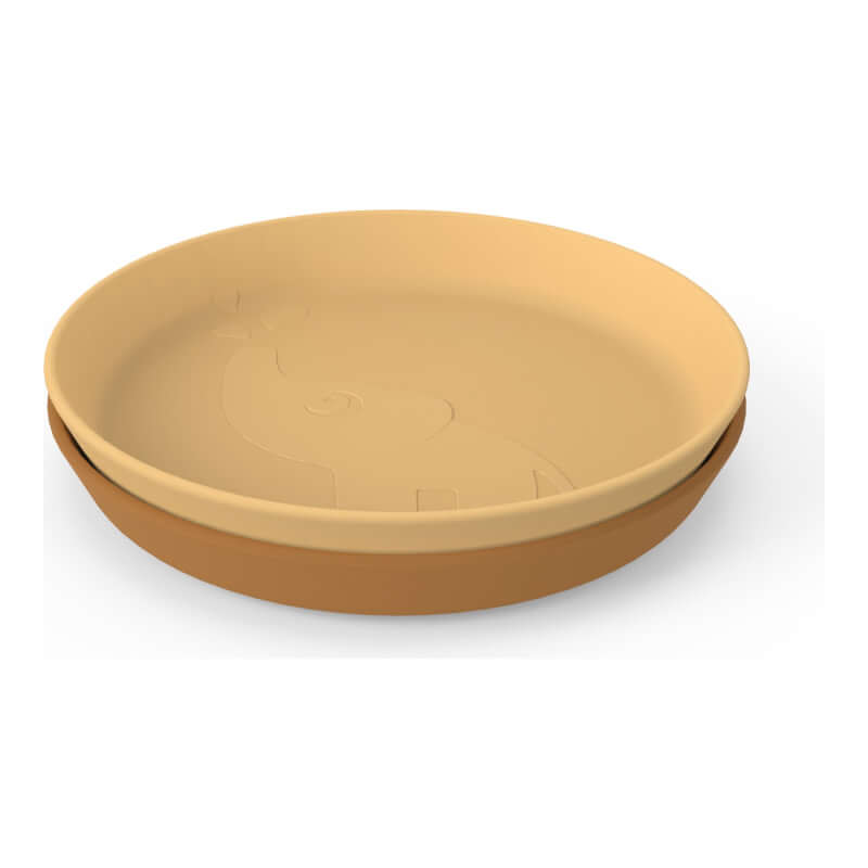 Done by Deer Kiddish Plate 2-pack - Elphee - Mustard
