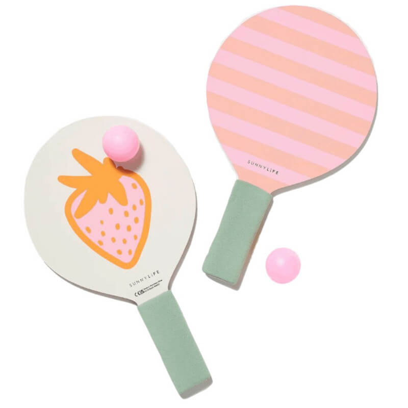 SUNNYLiFE Kids Beach Bats - Sea Seeker Strawberry