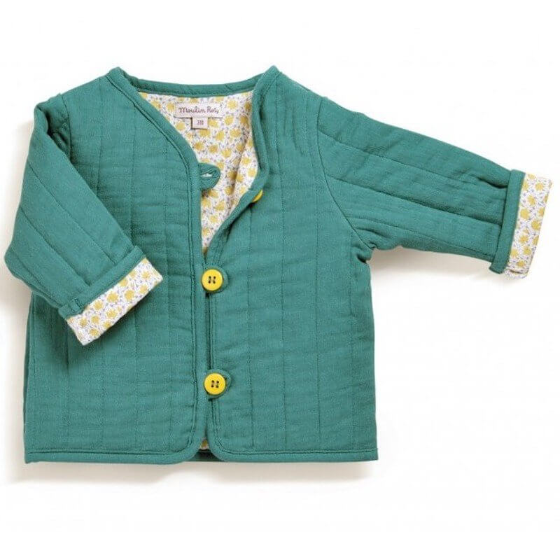 Moulin Roty Les Tartempois Mauran Blue Padded Cardigan 12m+