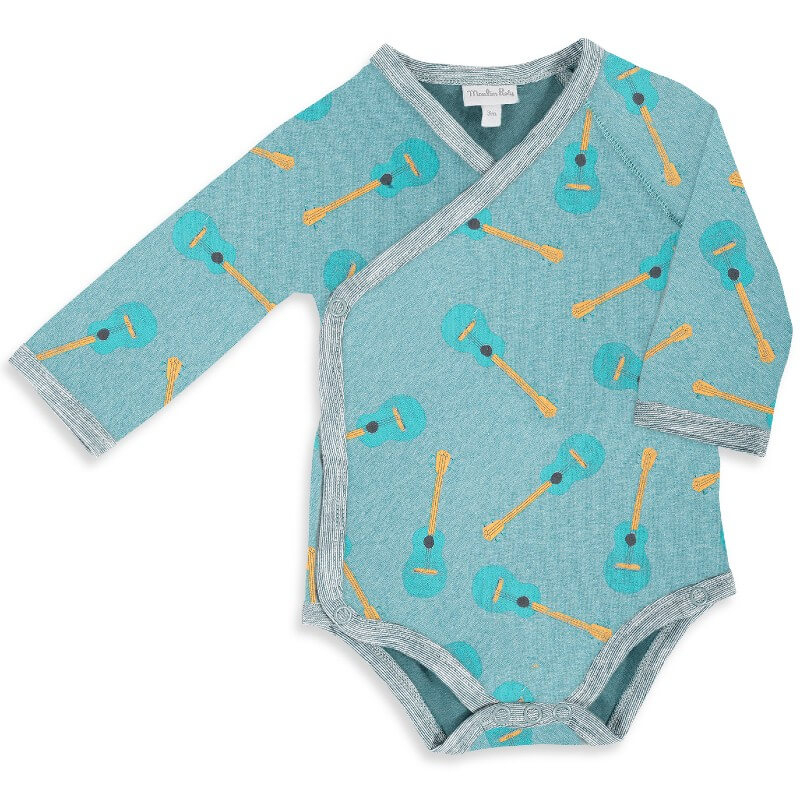 Moulin Roty Les Tartempois Natan Blue Guitar Long-Sleeves Body