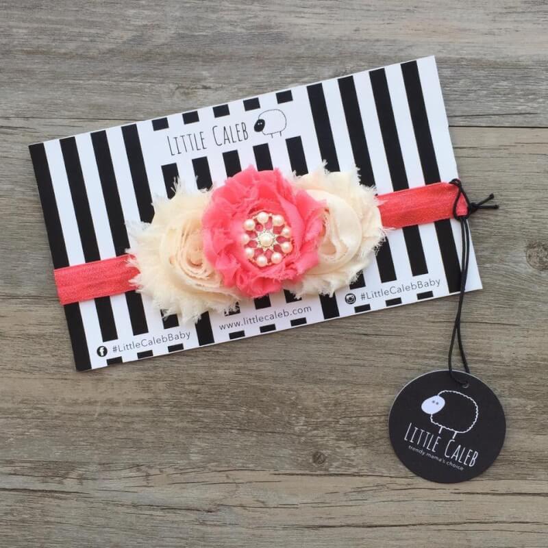 Little Caleb Headband - Shabby Chiffon - Pink