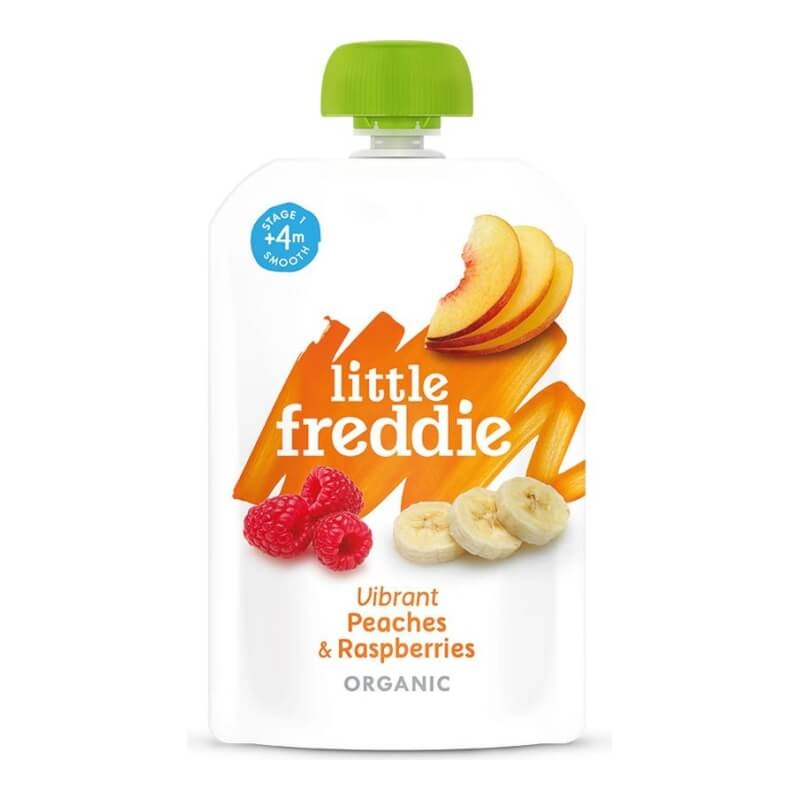 Little Freddie Organic Vibrant Peaches & Raspberries 100g (4 mos+)